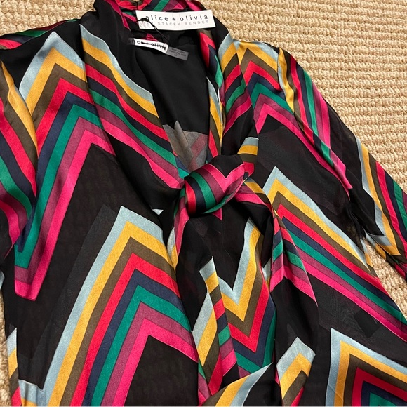 Alice + Olivia Multi Chevron Matching Two Piece Set 4/Small NWT - Picture 13 of 15